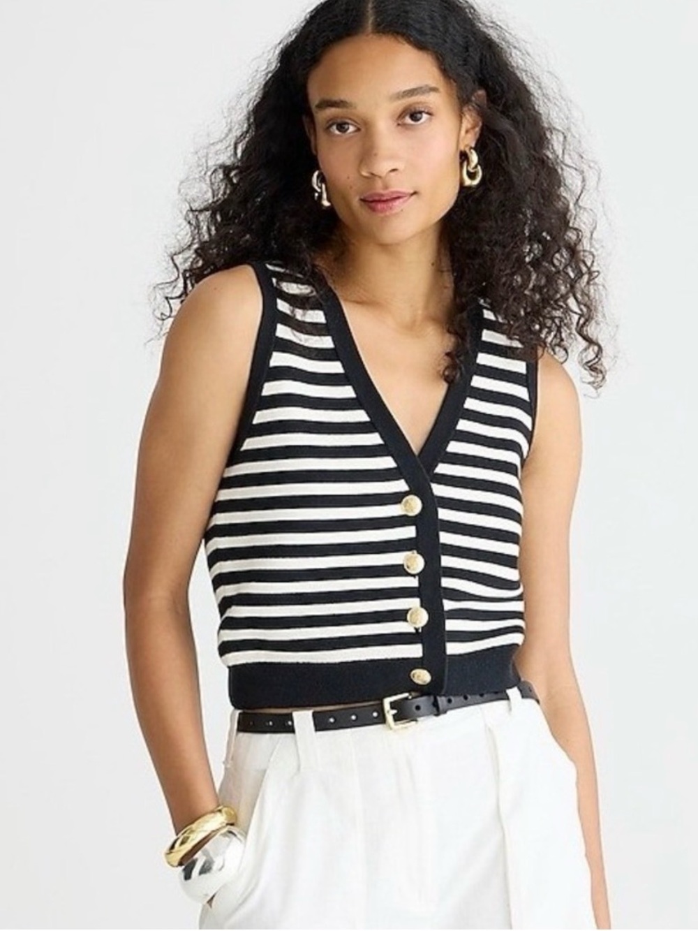 J.Crew Emilie Sweater-Vest Stripe Size Medium